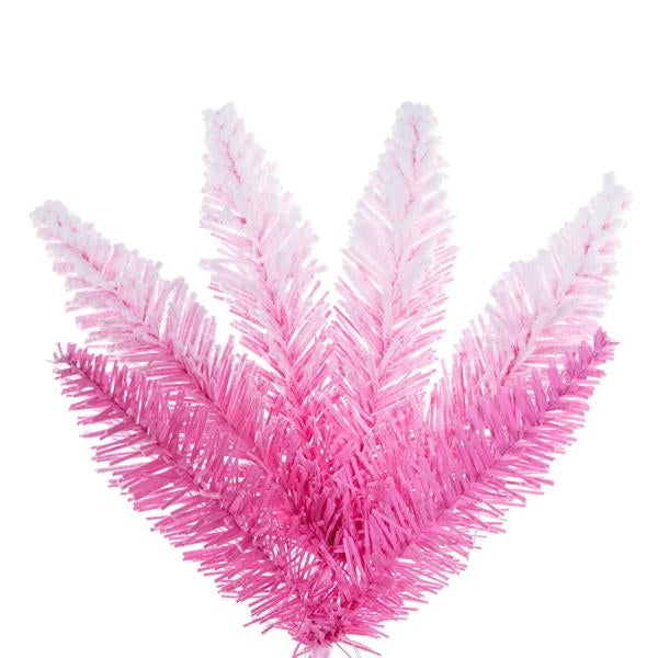 7.5' x 28" Pink 469 Tip Unlit Christmas Tree 2