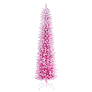 7.5' x 28" Pink 469 Tip Unlit Christmas Tree 1