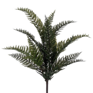 24" Artificial Green UV Resistant Fern Bush (2 Pack) 1