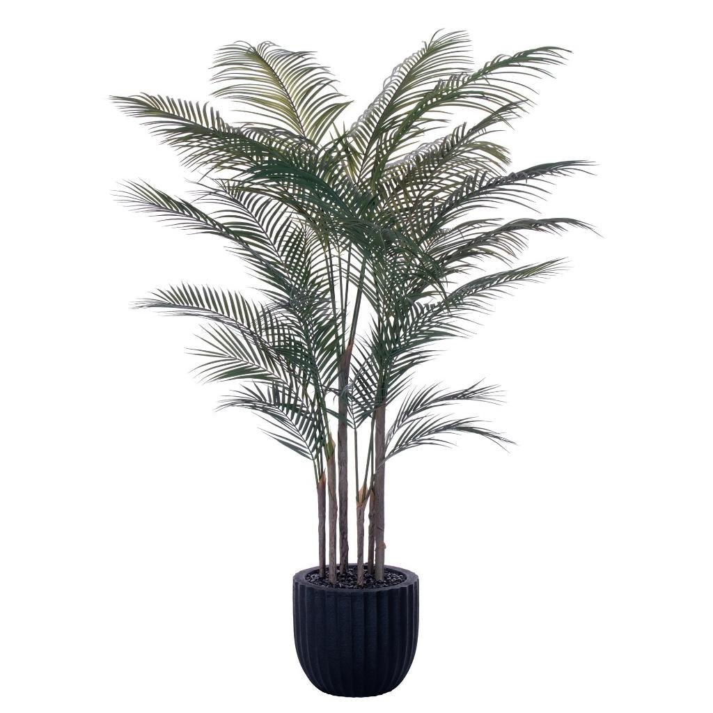 72" Green Areca Palm Potted Artificial Unlit Palm Tree 1