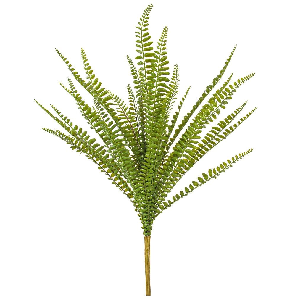 17" Artificial Green Fern UV Resistant Bush 1