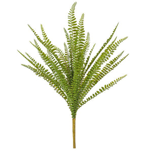 17" Artificial Green Fern UV Resistant Bush 1