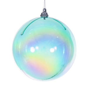 4.75" Teal Iridescent Ball Ornament (3 Pack) 1