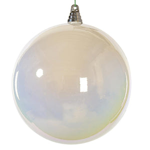 8" White Iridescent Ball Ornament 1