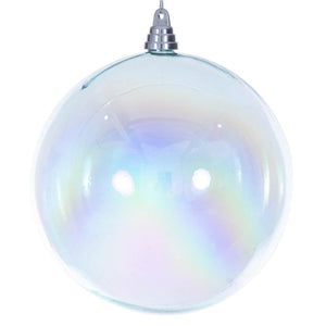 8" Baby Blue Iridescent Ball Ornament 1