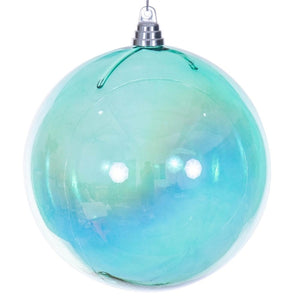 8" Teal Iridescent Ball Ornament 1