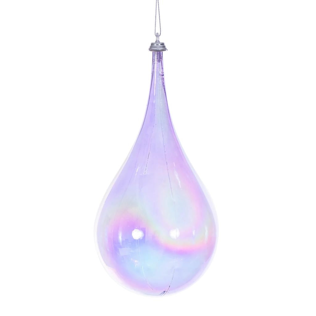 4" Lavender Iridescent Drop Ornament (3 Pack) 1