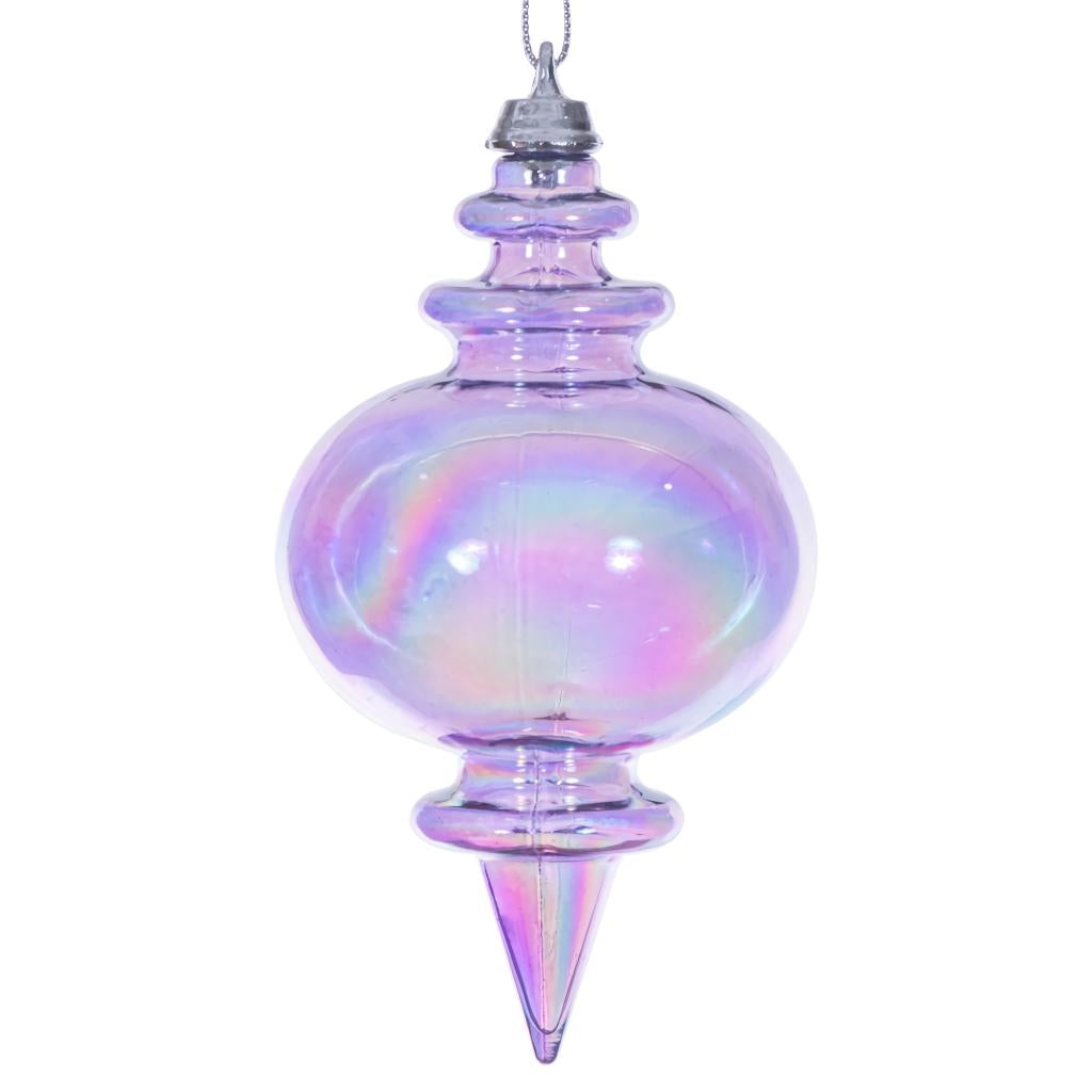 5" Lavender Iridescent Finial Ornament (3 Pack) 1