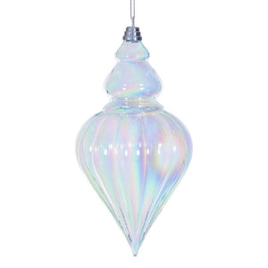 12" Baby Blue Iridescent Drop Ornament 1