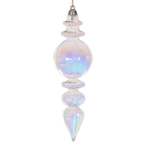 7.5" Champagne Iridescent Finial Ornament (2 Pack) 1