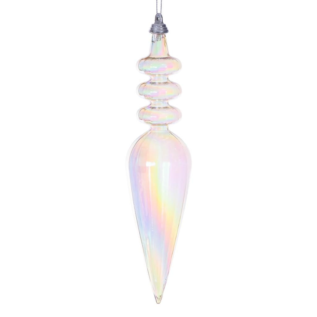 8.5" Champagne Iridescent Finial Ornament (2 Pack) 1