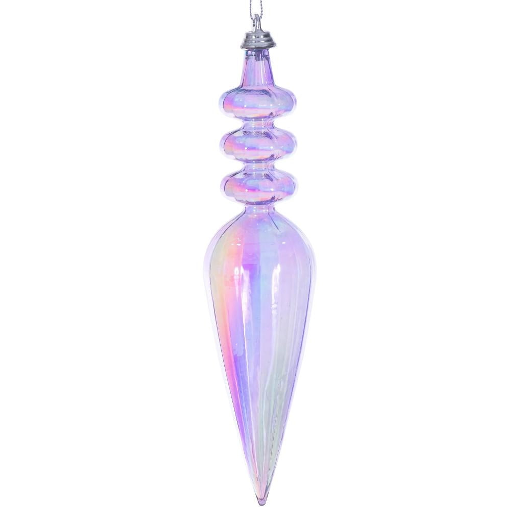 8.5" Lavender Iridescent Finial Ornament (2 Pack) 1