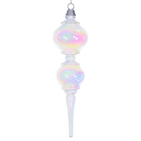 16.5" Clear Iridescent Finial 1