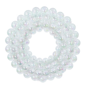 28" Clear Iridescent Ball Unlit Christmas Ornament Wreath 1