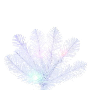 7.5' x 36" White Salem Pencil 350 LED Light Pre-Lit Christmas Tree 3