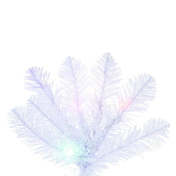7.5' x 36" White Salem Pencil 350 LED Light Pre-Lit Christmas Tree 3