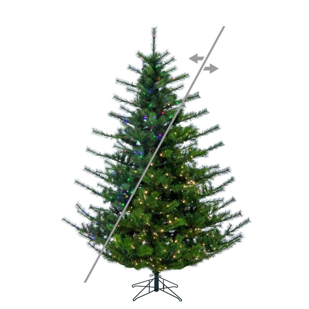 7.5' x 69" Lodge Pole Pine 700 LED Light Prelit Artificial Christmas Tree 1