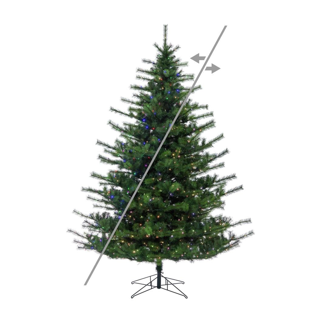 9' x 79" Lodge Pole Pine 1150 LED Light Pre-Lit Artificial Christmas Tree 1