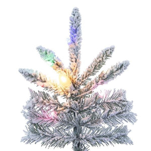9' x 61" Flocked Winter Fir 1840 LED Light Pre-Lit Artificial Christmas Tree 2