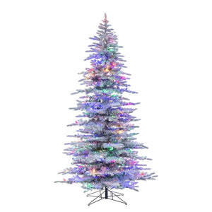 9' x 61" Flocked Winter Fir 1840 LED Light Pre-Lit Artificial Christmas Tree 1