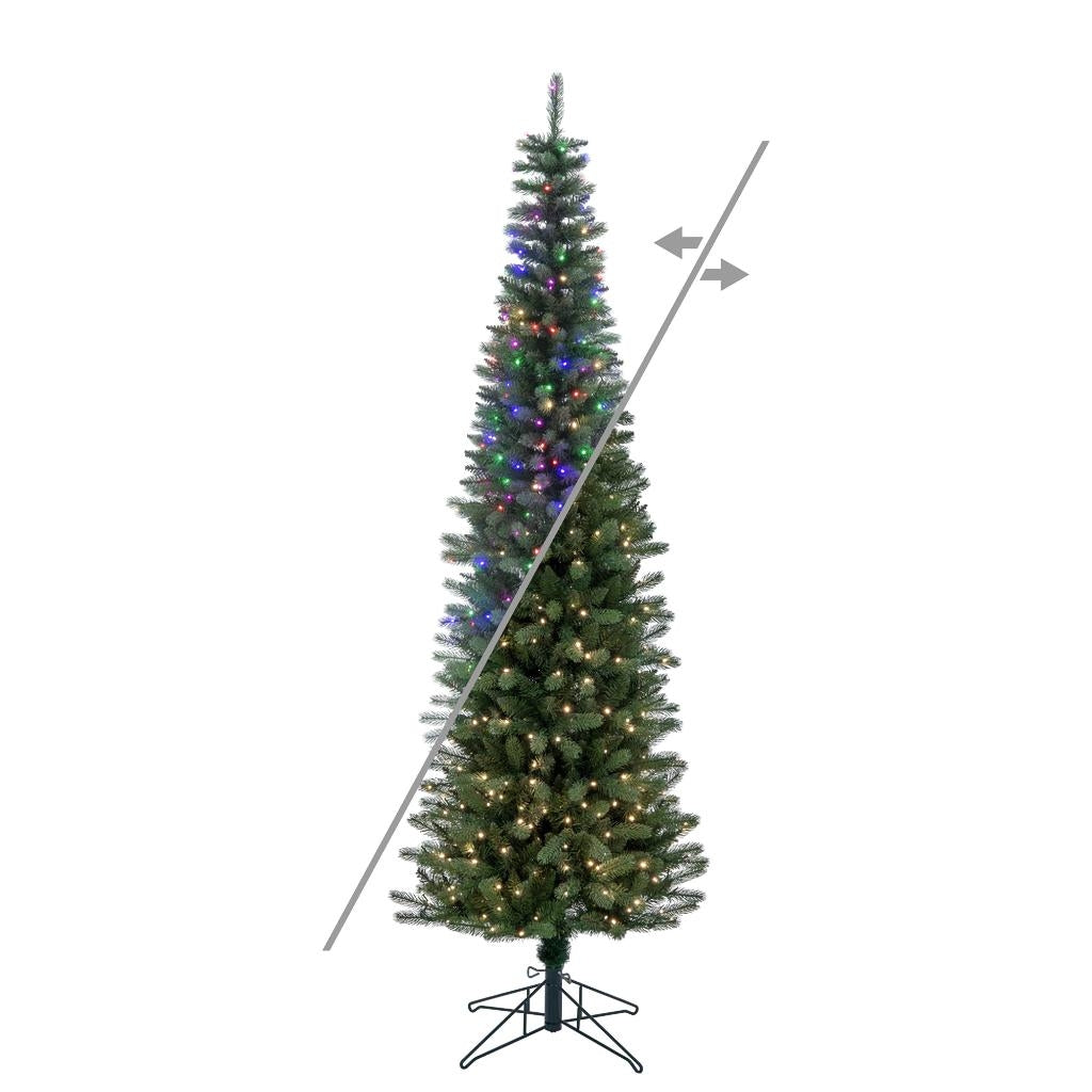 6.5' x 26" Frosted Provo Pine 400 LED Color Changing Lights Unlit Artificial Christmas Tree 1
