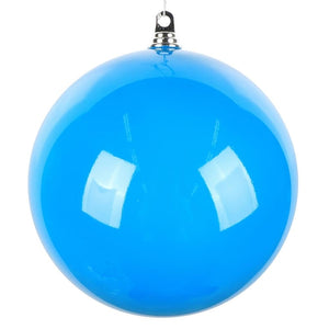 12" Blue Enamel High-Gloss Ball Ornament 1
