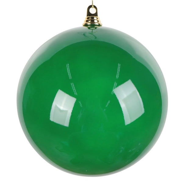 12" Green Enamel High-Gloss Ball Ornament 1