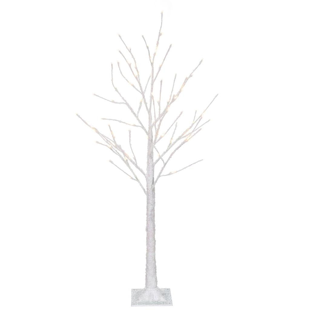 4' White Icy Outdoor LED Lighted Twig Tree 1