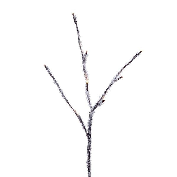 4' Brown Icy Outdoor LED Lighted Twig Tree 2