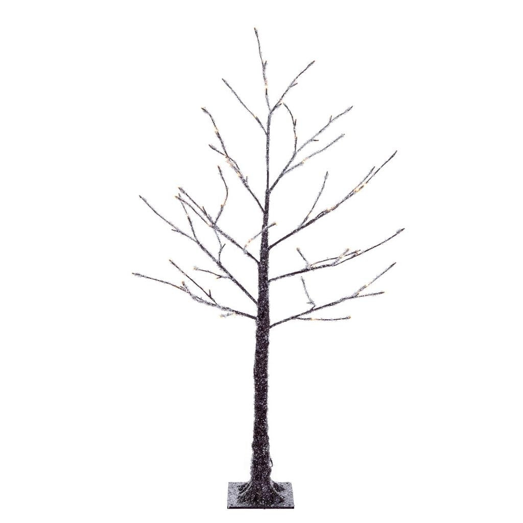 4' Brown Icy Outdoor LED Lighted Twig Tree 1