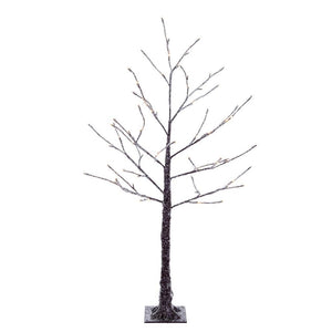 4' Brown Icy Outdoor LED Lighted Twig Tree 1