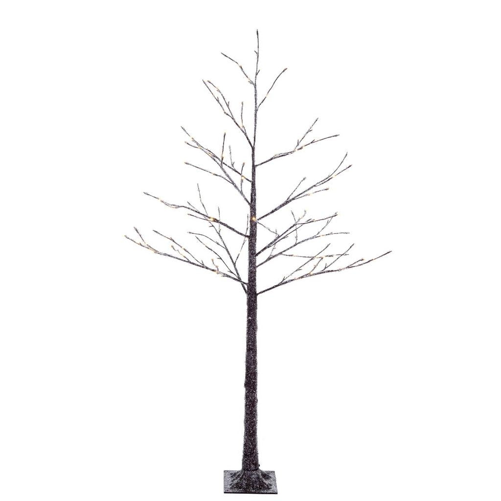 6' Brown Icy 128 Light Outdoor LED Lighted Twig Tree 1