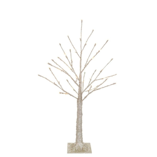 3' Champagne Icy 48 Light Outdoor LED Lighted Twig Tree 1