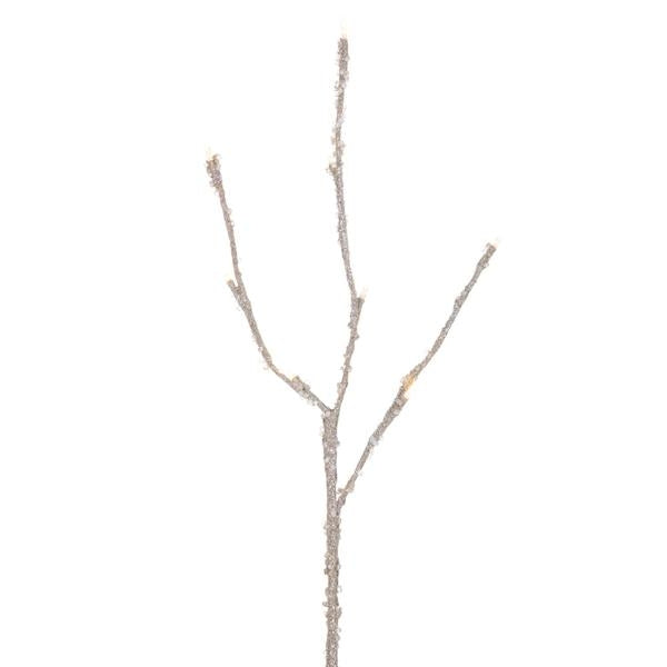 4' Champagne Icy Outdoor LED Lighted Twig Tree 2