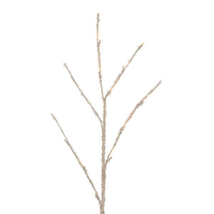 8'  Champagne Icy 240 Light Outdoor LEW Lighted Twig Tree 2