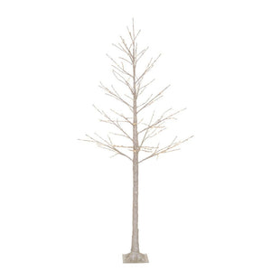 8'  Champagne Icy 240 Light Outdoor LEW Lighted Twig Tree 1