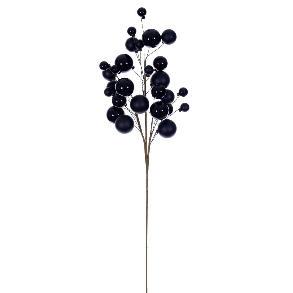 30" Black Matte/Shiny Ball Ornament Spray 1
