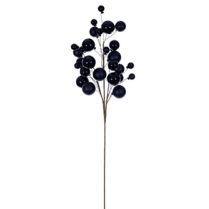 30" Black Matte/Shiny Ball Ornament Spray 1