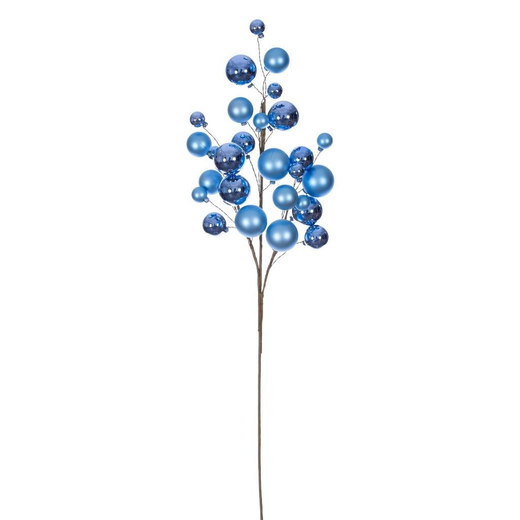 30" Periwinkle Matte/Shiny Ball Ornament Spray 1