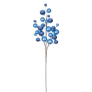 30" Periwinkle Matte/Shiny Ball Ornament Spray 1