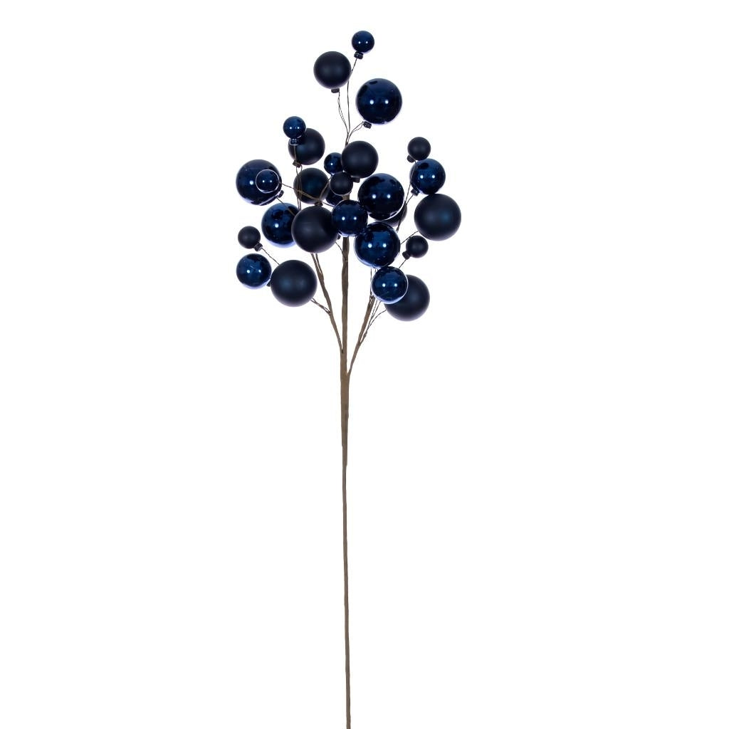 30" Midnight Blue Matte/Shiny Ball Ornament Spray 1