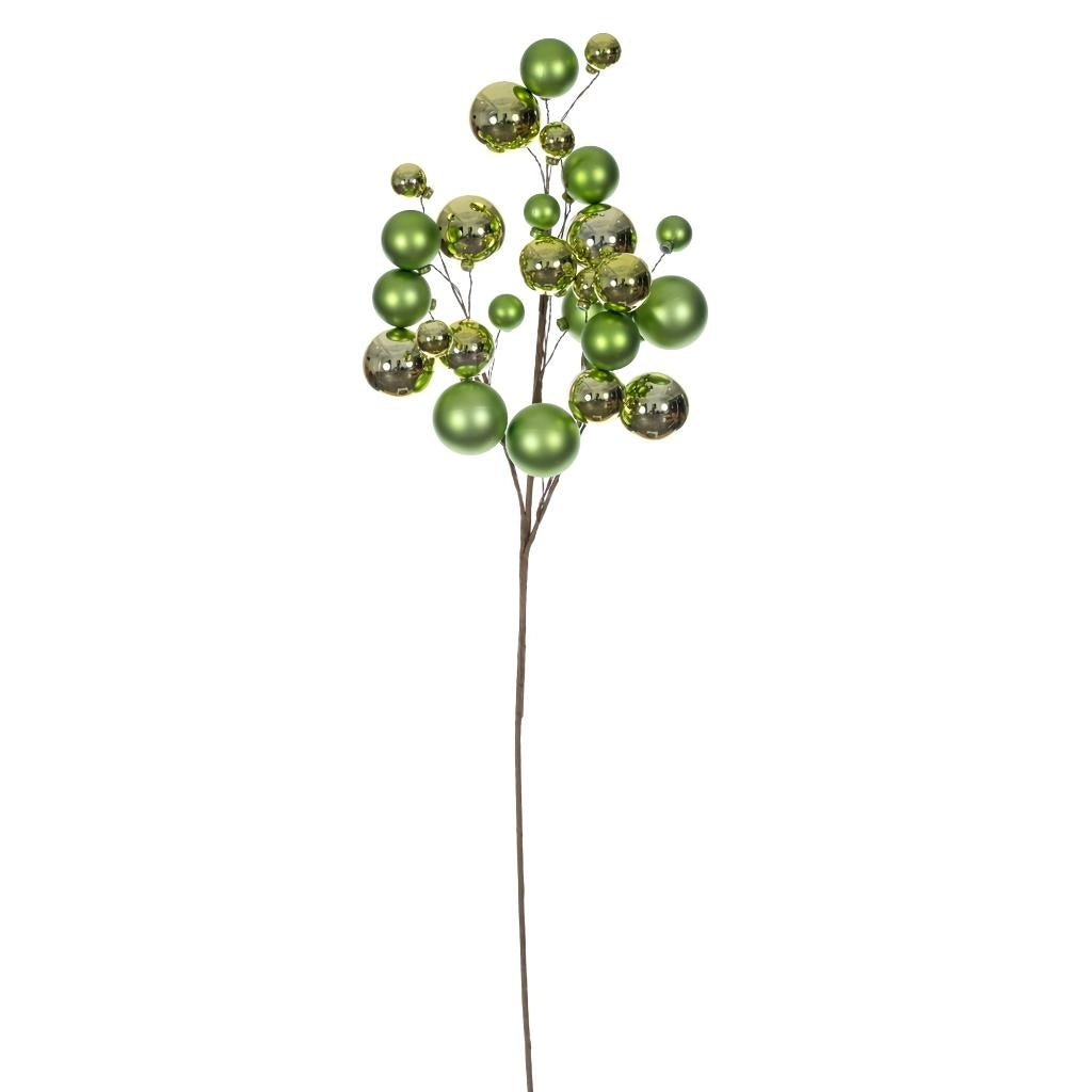 30" Celadon Matte/Shiny Ball Ornament Spray 1
