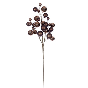30" Mocha Matte/Shiny Ball Ornament Spray 1