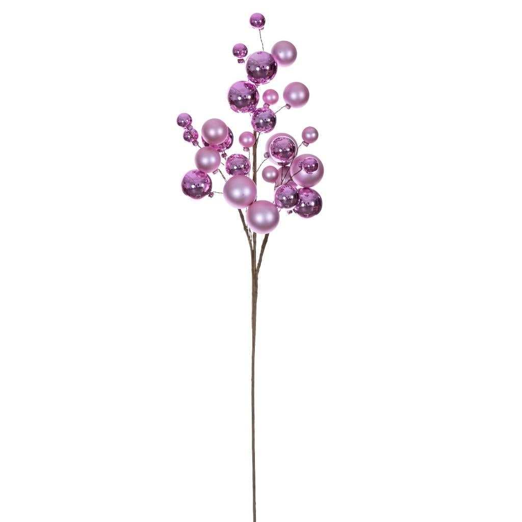 30" Pink Matte/Shiny Ball Ornament Spray 1