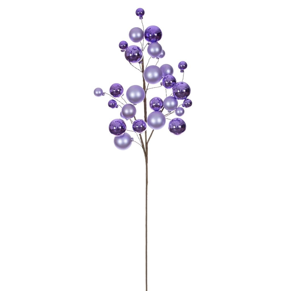 30" Lavender Matte Matte/Shiny Ball Ornament Spray 1