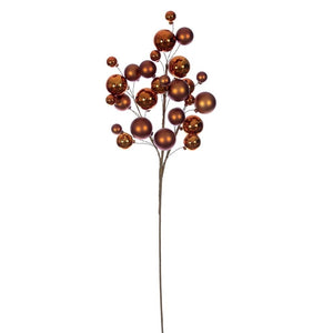30" Copper Matte/Shiny Ball Ornament Spray 1