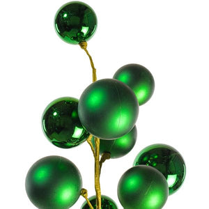 30" Green Matte/Shiny Ball Ornament Spray 2