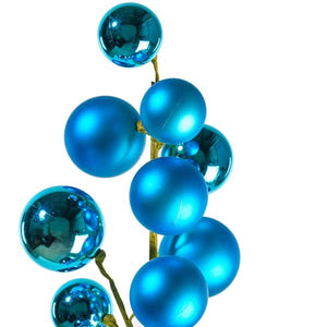 30" Turquoise Matte/Shiny Ball Ornament Spray 2