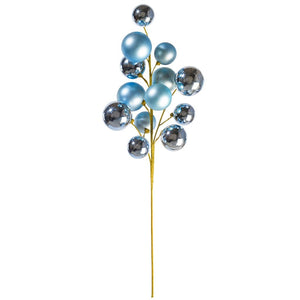 30" Periwinkle Matte/Shiny Ball Ornament Spray 1