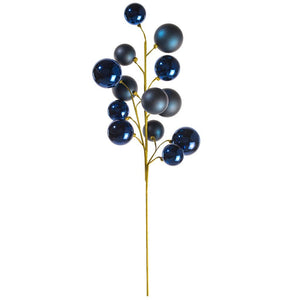 30" Midnight Blue Matte/Shiny Ball Ornament Spray 1